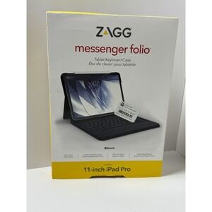 ZAGG Messenger Folio Keyboard Case for 11-inch iPad Pro Bluetooth Ultra Slim Sta